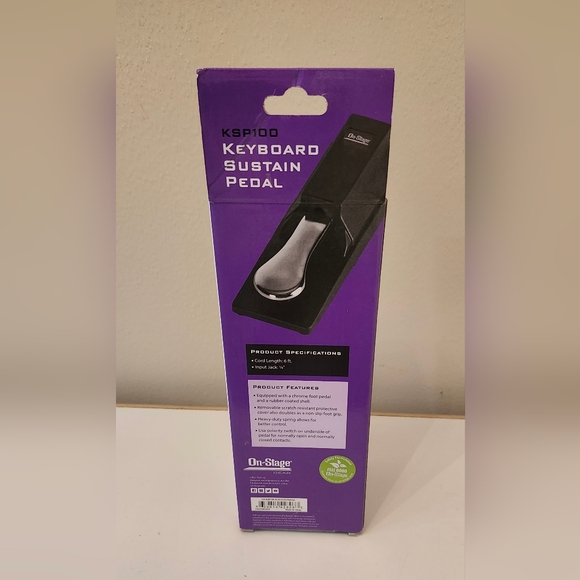 KS9100 Silver Keyboard Sustain Pedal - Picture 1 of 4